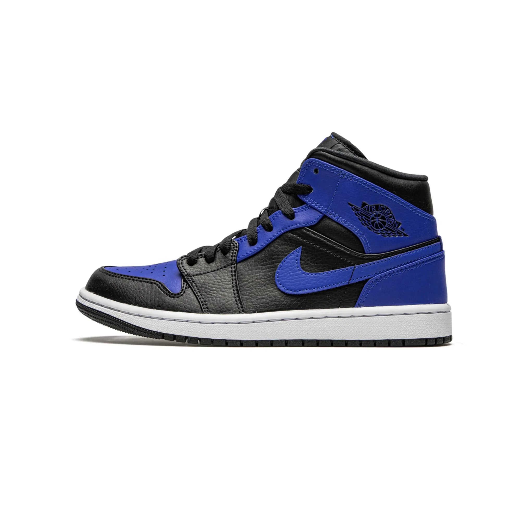 Jordan 1 Mid Hyper Royal Tumbled Leather