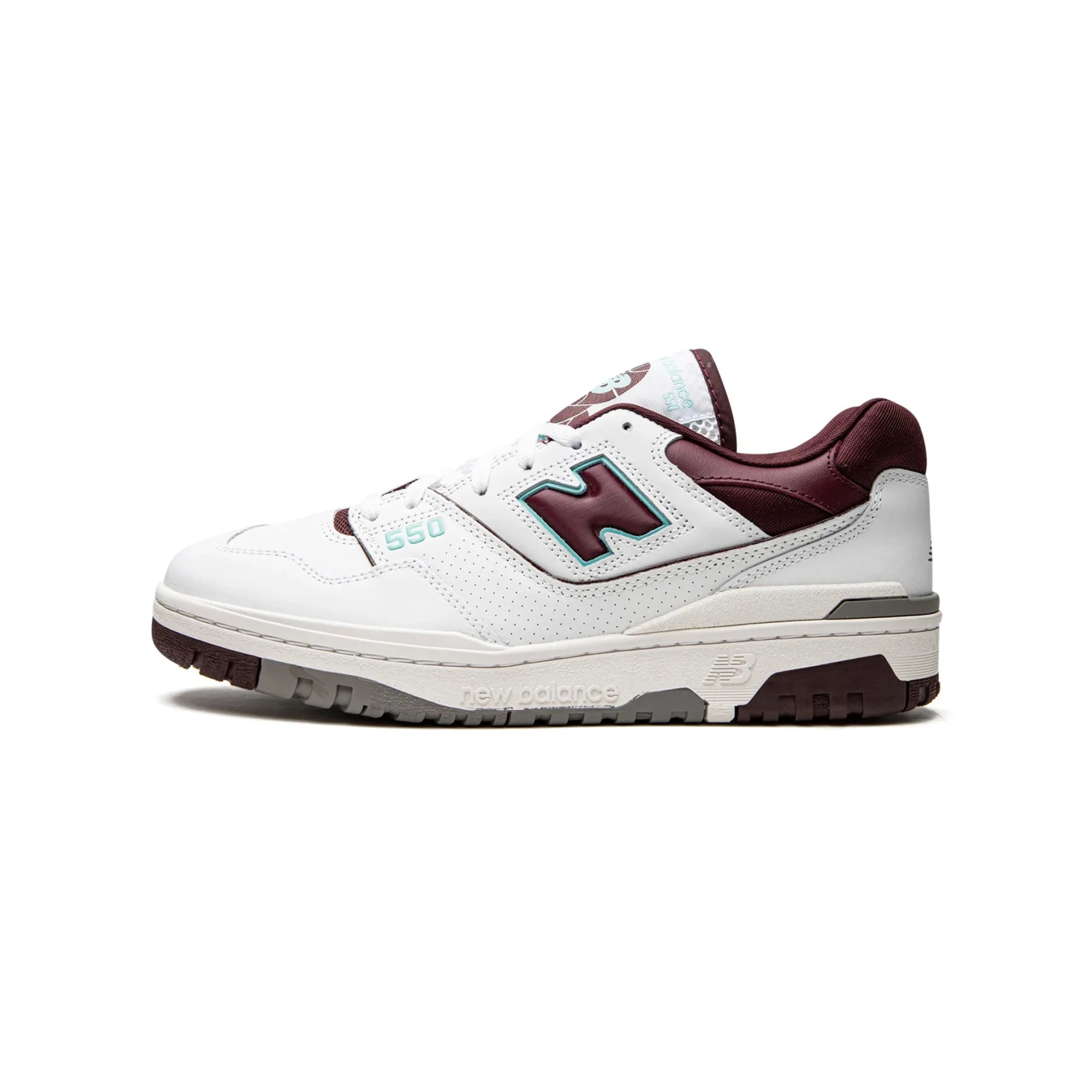 New Balance 550 Burgundy Cyan